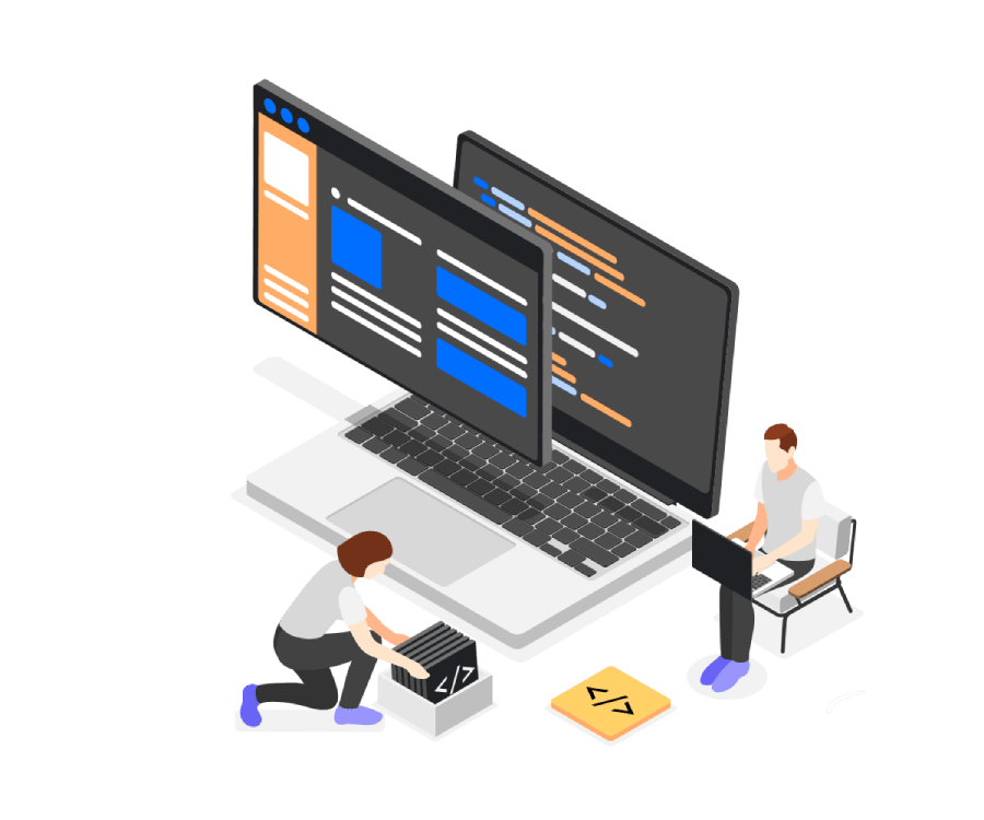 2112.i301.031.S.m004.c13.UI and UX designers concepts isometric composition ai